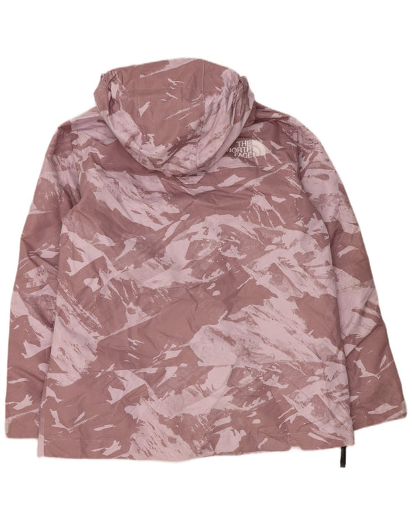 The North Face Dame Hætte Anorak regnjakke UK 18 XL Lilla Camouflage
