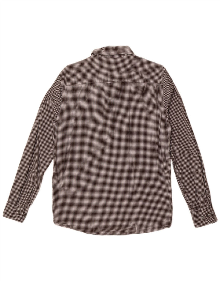 Calvin Klein Mens Shirt Small Grey Gingham Cotton