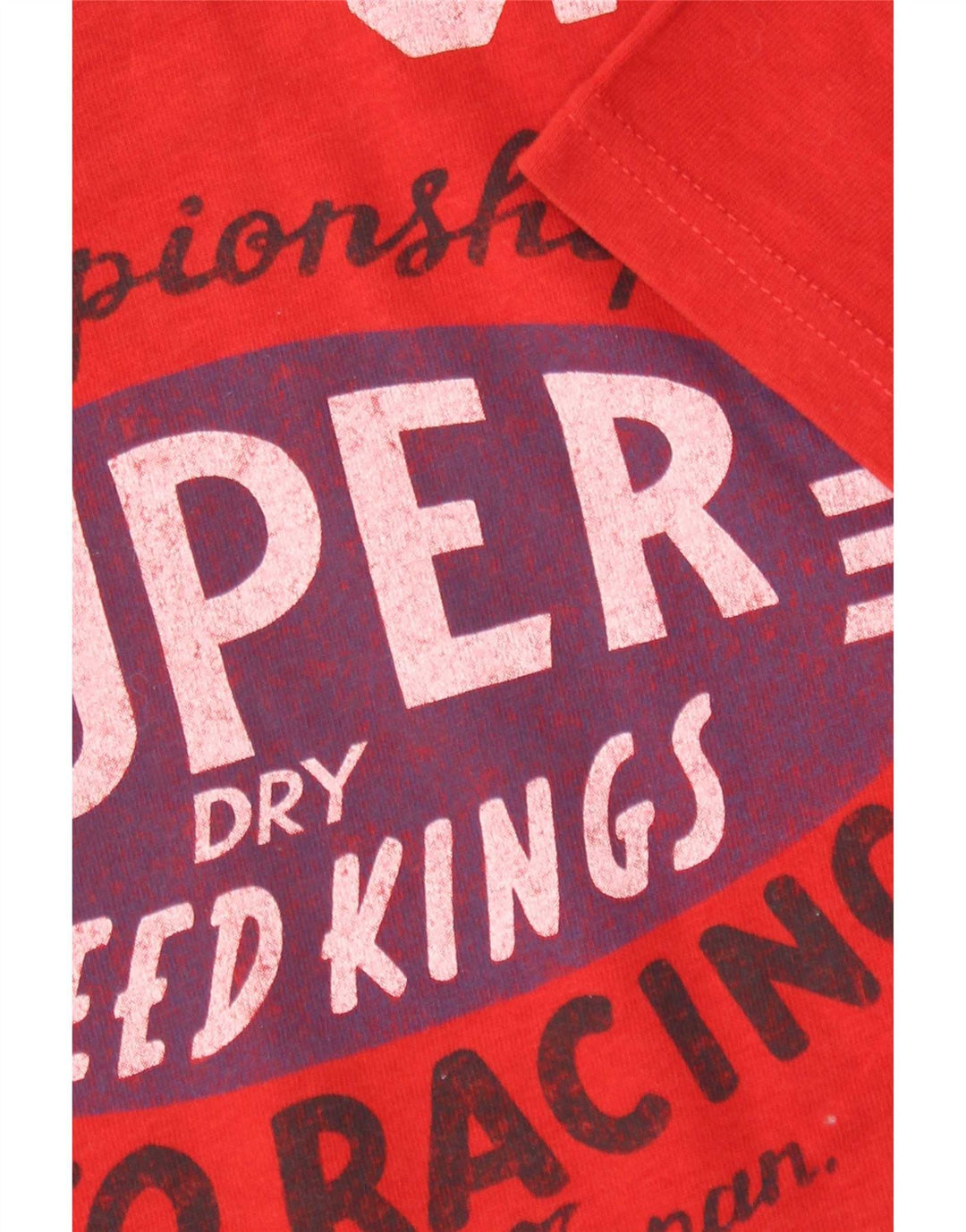 Superdry T-Shirt Graphique Homme Rouge Moyen Coton