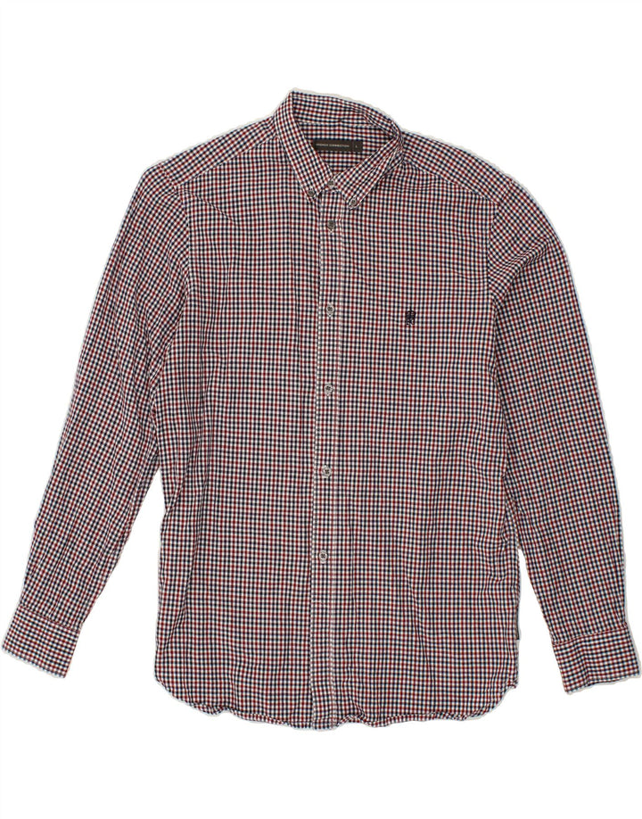 FRENCH CONNECTION Mens Shirt Large Red Geometric Cotton Vintage French Connection and Second-Hand French Connection from Messina Hembry 