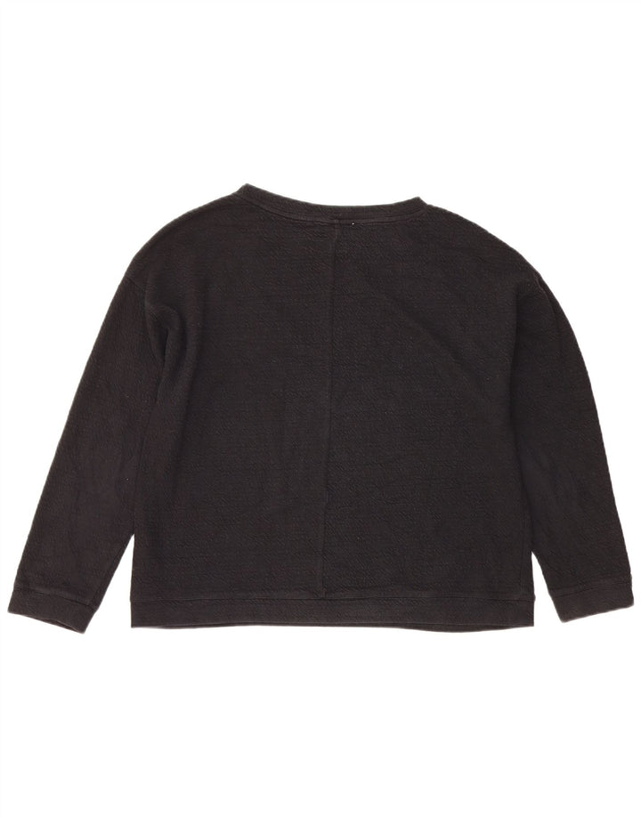 Zara Womens Sweatshirt Jumper UK 14 Medium Navy Blue Cotton