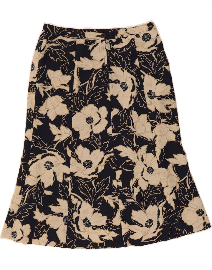 EASTEX Womens A-Line Skirt W30 Medium  Black Floral Vintage Eastex and Second-Hand Eastex from Messina Hembry 