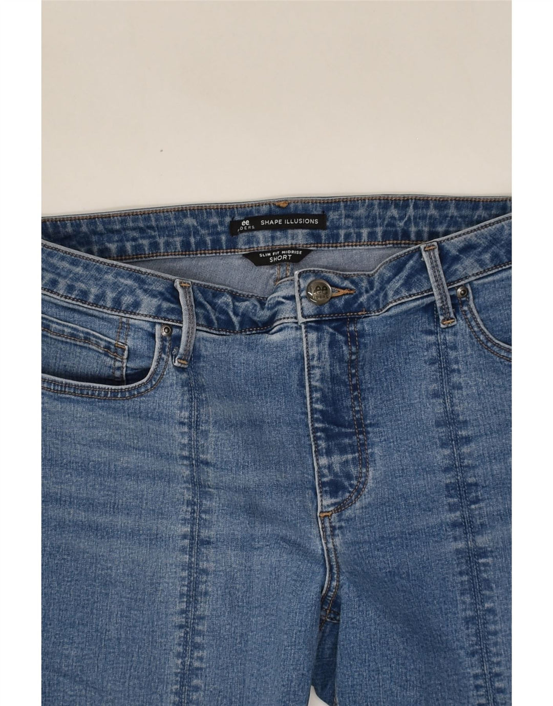 LEE Womens Mid Rise Slim Fit Denim Shorts W36 XL Blue | Vintage Lee | Thrift | Second-Hand Lee | Used Clothing | Messina Hembry 