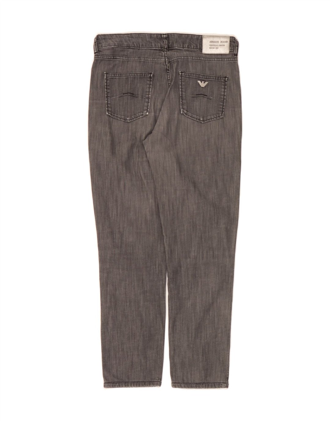 ARMANI Womens Slim Jeans W29 L27 Grey Cotton Vintage Armani and Second-Hand Armani from Messina Hembry 