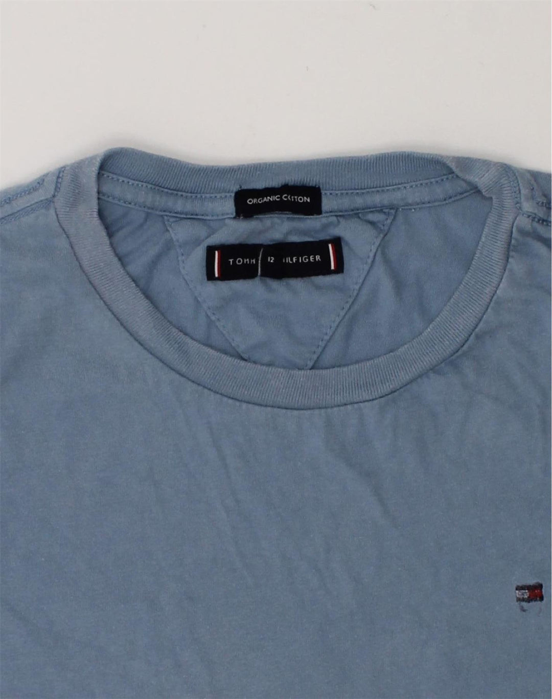 TOMMY HILFIGER Boys T-Shirt Top 11-12 Years Blue Cotton | Vintage Tommy Hilfiger | Thrift | Second-Hand Tommy Hilfiger | Used Clothing | Messina Hembry 