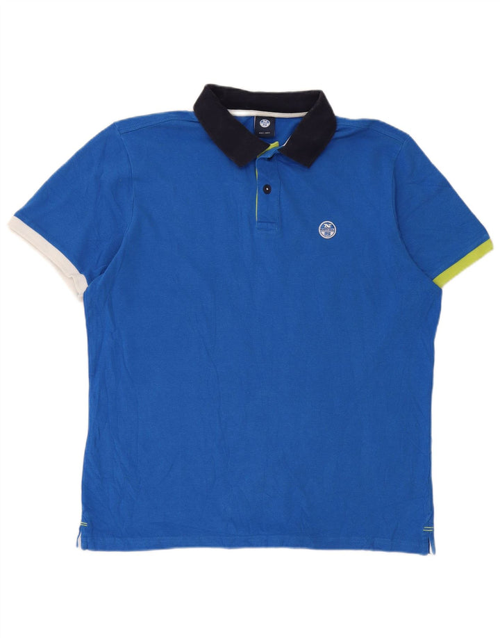 North Sails Polo Homme Petit Bleu Colorblock