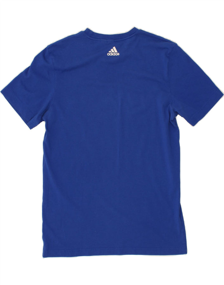 ADIDAS Mens Graphic T-Shirt Top Medium Blue Cotton Vintage Adidas and Second-Hand Adidas from Messina Hembry 