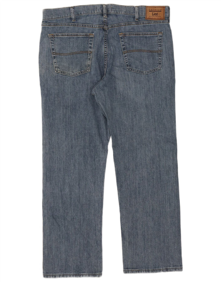 Lee Mens Straight Jeans W38 L29 Blue Cotton