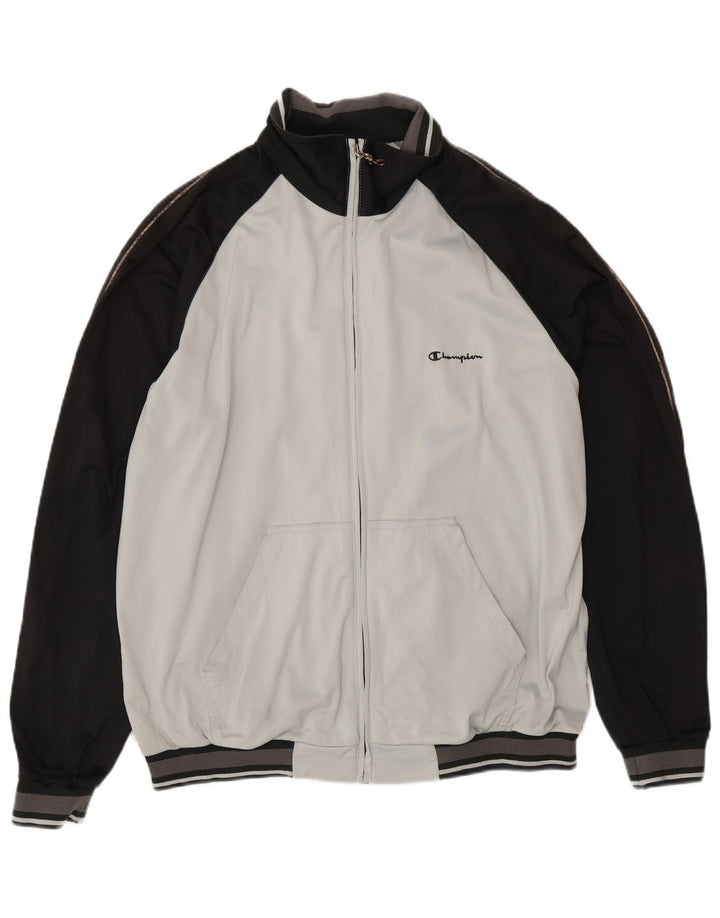 Champion Mens Tracksuit Top Jacket Large White Colourblock