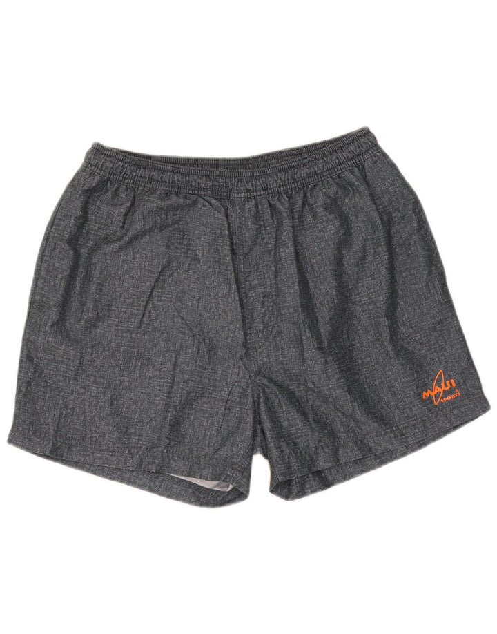 Vintage Mens Sport Shorts Large Grey Polyester