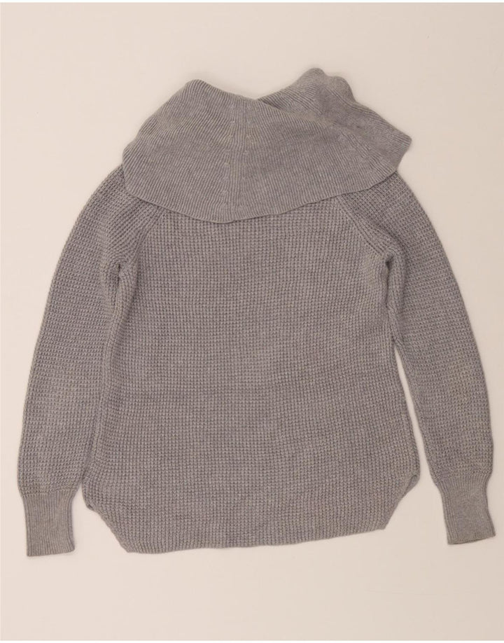 MICHAEL KORS Womens Roll Neck Jumper Sweater UK 14 Medium Grey Cotton Vintage Michael Kors and Second-Hand Michael Kors from Messina Hembry 