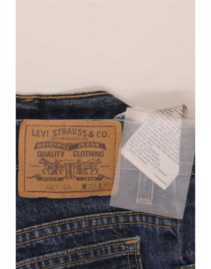 Levi's Mens 607 Straight Jeans W28 L30 Blue Cotton