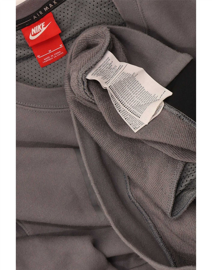 Nike Mens Air Max Graphic Sweatshirt Jumper Medium Grey Cotton