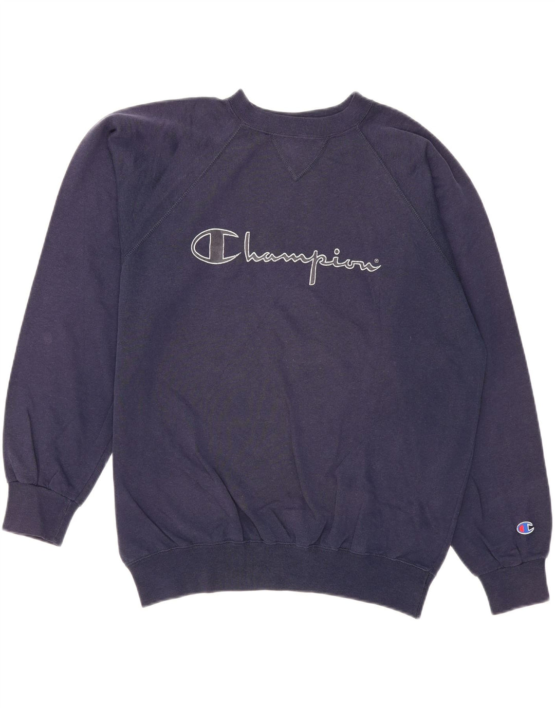 CHAMPION Mens Graphic Sweatshirt Jumper XL Navy Blue