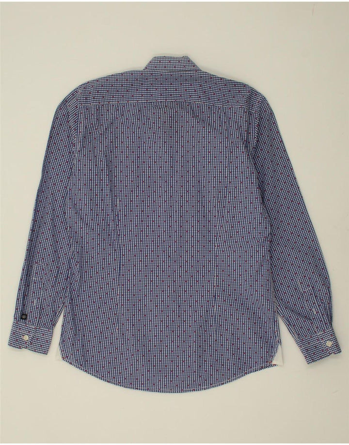 BEST COMPANY Mens Shirt Medium Navy Blue Gingham Cotton Vintage Best Company and Second-Hand Best Company from Messina Hembry 