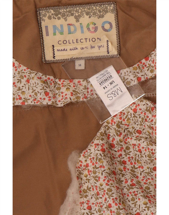 Marks & Spencer Womens Indigo Hooded Utility Jacket UK 14 Large Beige