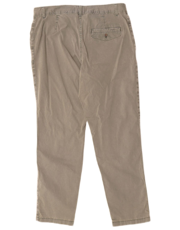 Pantaloni chino a vita alta da donna Marks & Spencer UK 14 Large W34 L28 Khaki