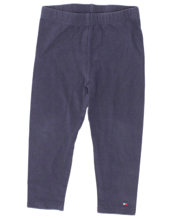 Leggings Tommy Hilfiger neonata 18-24 mesi in cotone blu navy
