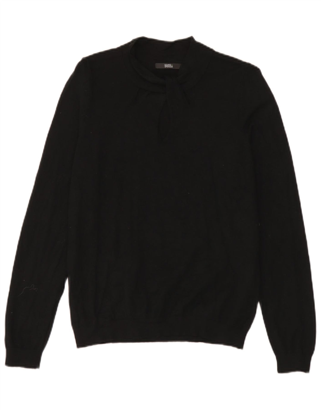 Marks & Spencer Womens Turtle Neck Jumper Sweater UK 14 Medium Black