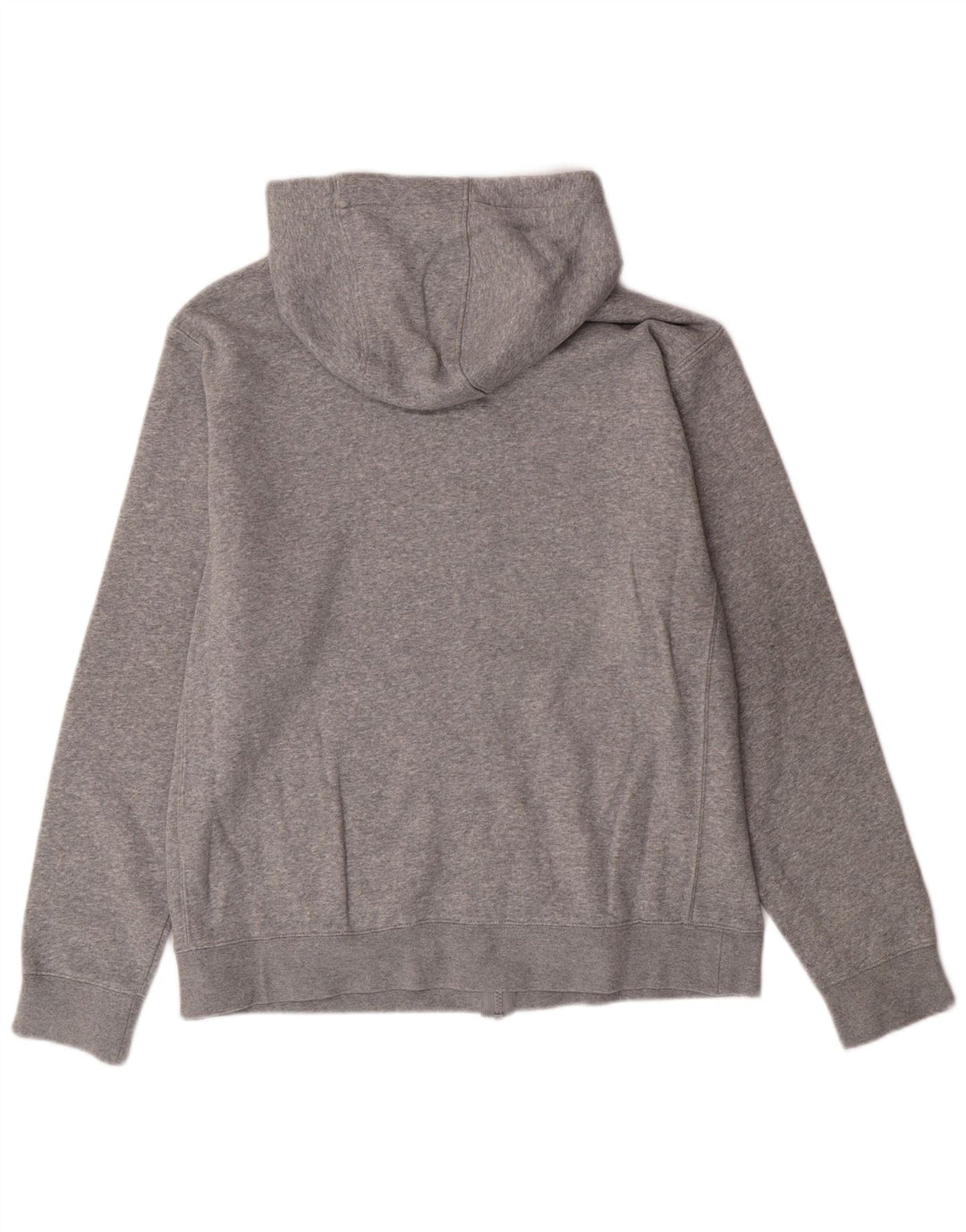 Suéter masculino NIKE com capuz e zíper cinza médio algodão