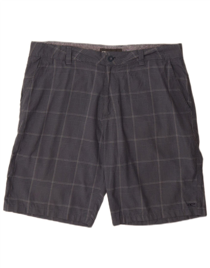 Pantaloncini chino da uomo O'Neill W36 grandi in poliestere a quadri blu navy