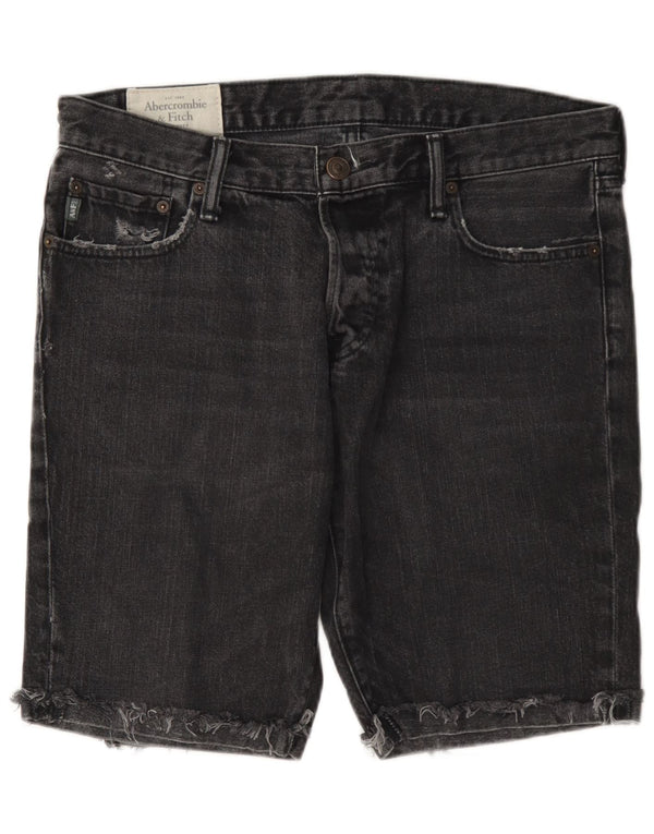 Abercrombie & Fitch Mens Denim Shorts W33 Medium Grey Cotton