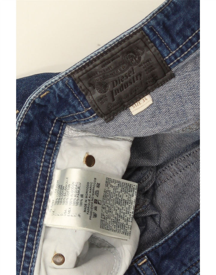 Diesel Womens Distressed Denim Shorts W34 Large Blue Cotton