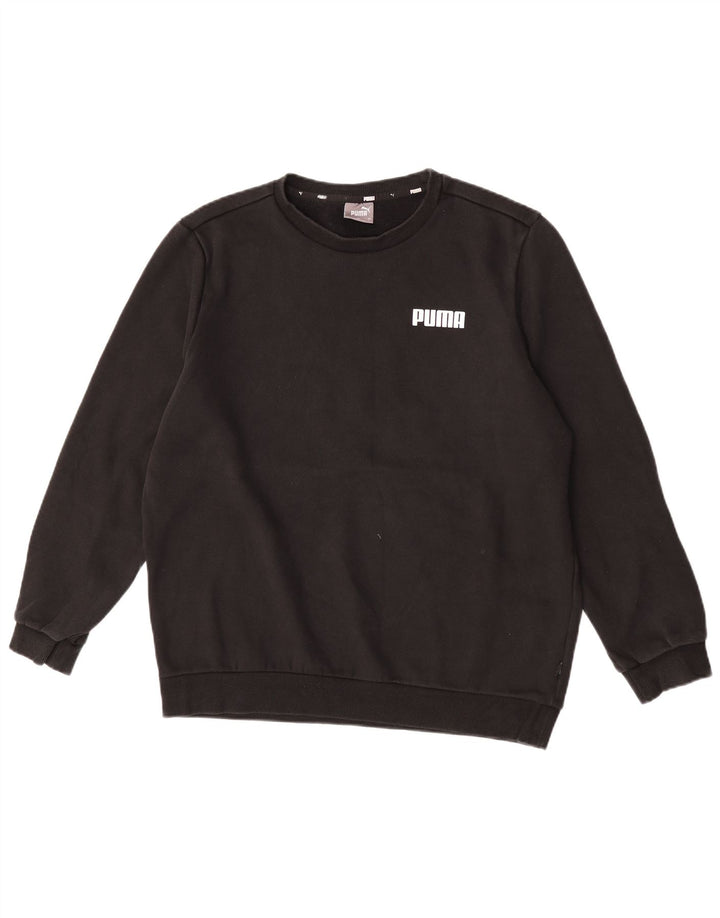 Felpa da uomo Puma Maglione grande in cotone nero