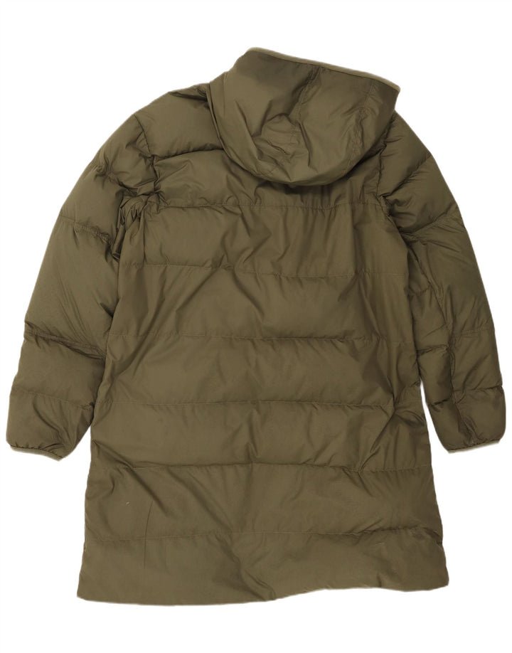 Nike Mens Hooded Padded Coat UK 40 Large Khaki Polyester