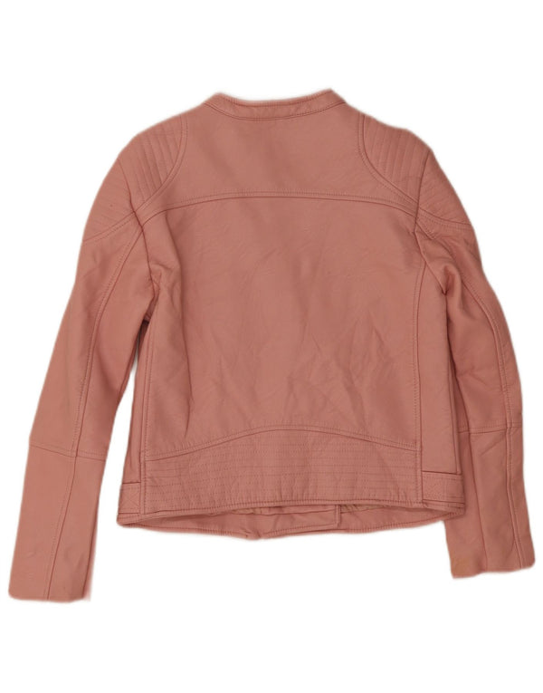 Zara Mädchen-Kunstlederjacke, 13–14 Jahre, rosa Polyester