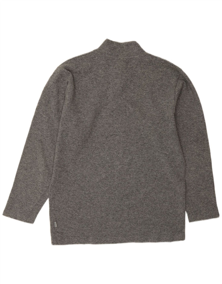 BELFE & BELFE Jersey De Cuello Con Cremallera Para Hombre Grande De Lana Gris