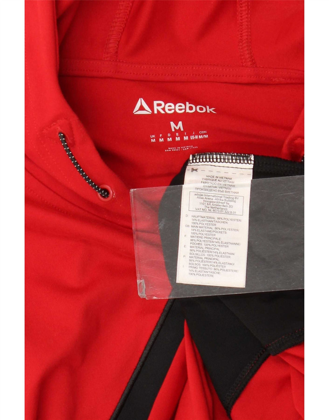 Reebok Herre grafisk hættetrøje Jumper Medium Rød Polyester
