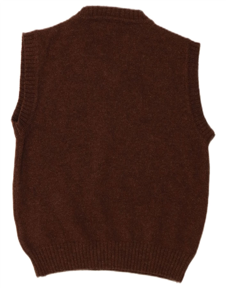 Burberry Womens Vest Tank Top IT 44 Lã Marrom Médio