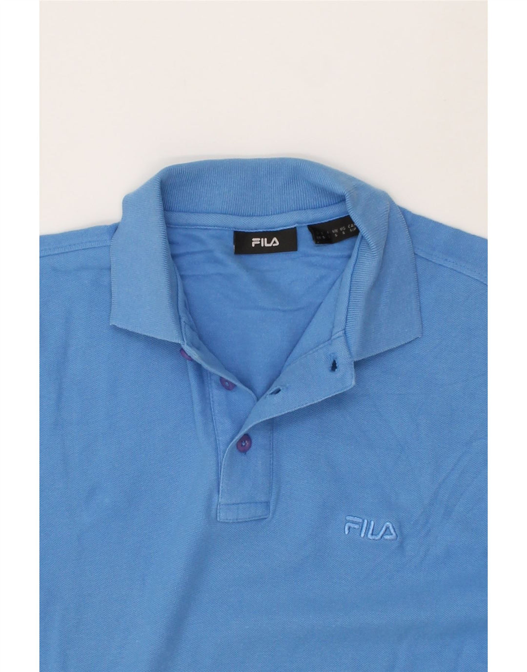 FILA Mens Polo Shirt Small Blue Cotton Vintage Fila and Second-Hand Fila from Messina Hembry 