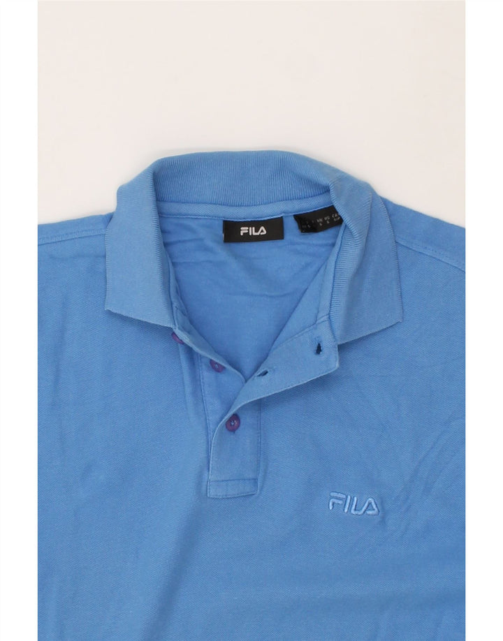 FILA Mens Polo Shirt Small Blue Cotton Vintage Fila and Second-Hand Fila from Messina Hembry 