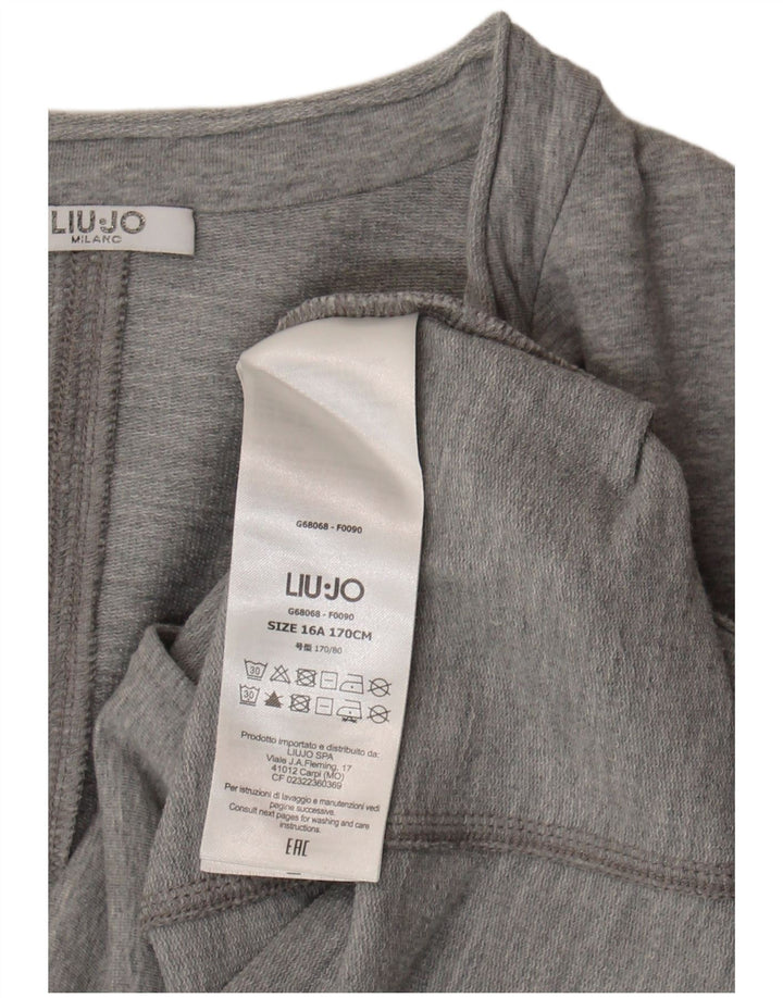 Liu Jo Mädchen-Blazer mit 1 Knopf, 15–16 Jahre, graue Baumwolle