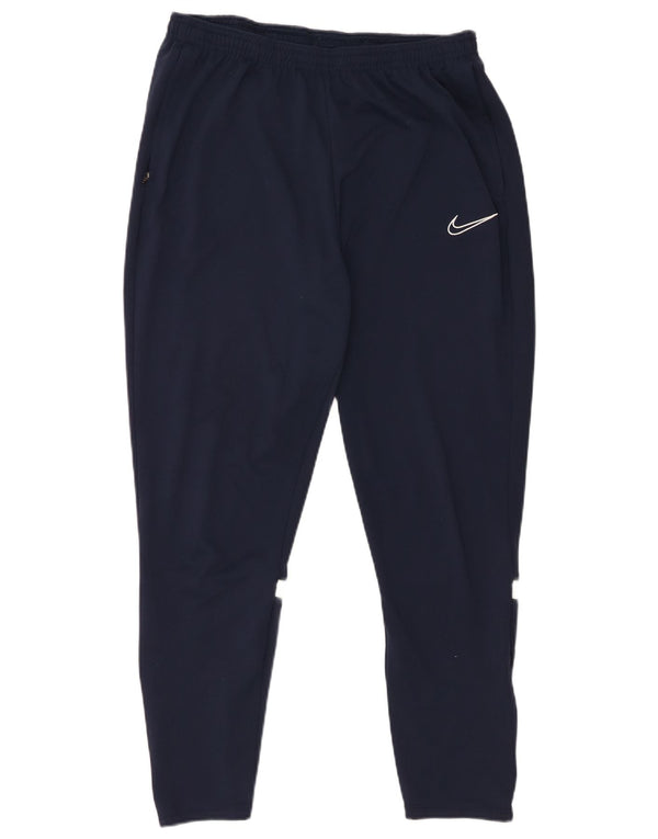 Calça de treino masculina Nike Dri Fit grande poliéster azul marinho