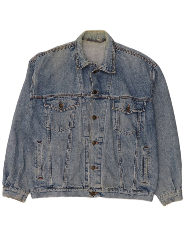 Vintage Mens Denim Jacket UK 38 Medium Blue Cotton
