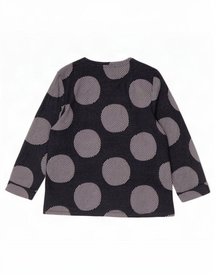 Marks & Spencer Haut à manches 3/4 pour femme UK 12 Bleu marine moyen géométrique