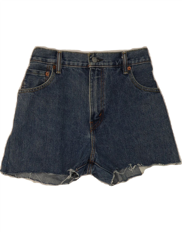 LEVI'S Womens 517 Denim Shorts W30 Medium Navy Blue Cotton Vintage Levi's and Second-Hand Levi's from Messina Hembry 