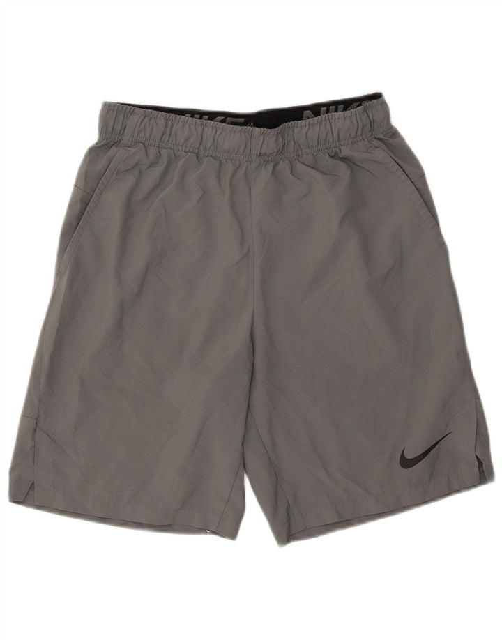 Nike Mens Dri Fit Standard Fit Sport Shorts Small Grey Polyester