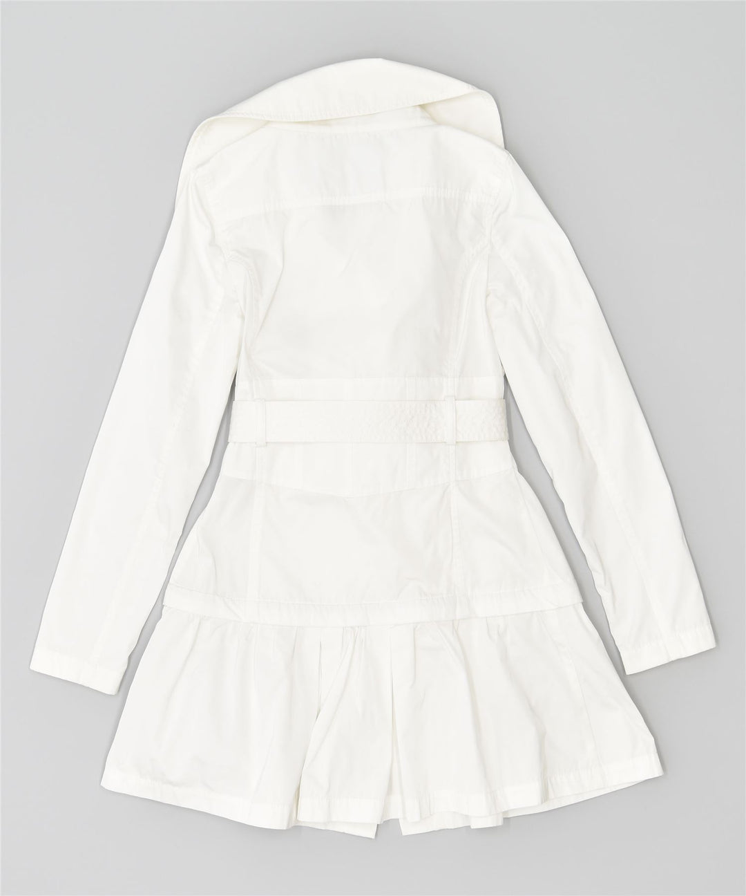GUESS Womens Trench Coat UK 8 Small White Polyester