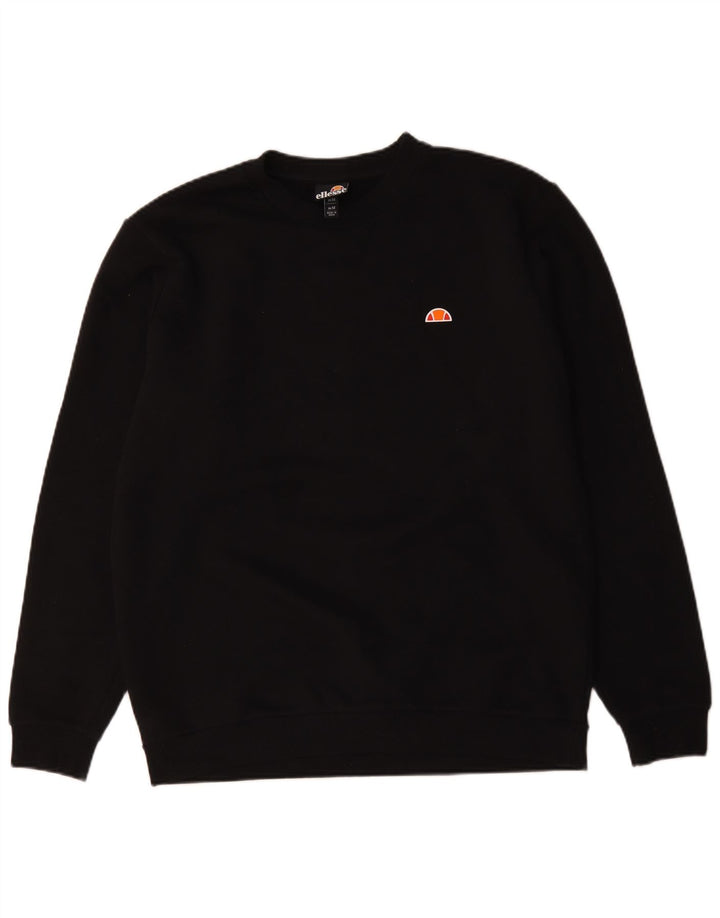 Ellesse Mens Graphic Sweatshirt Jumper Medium Black Cotton