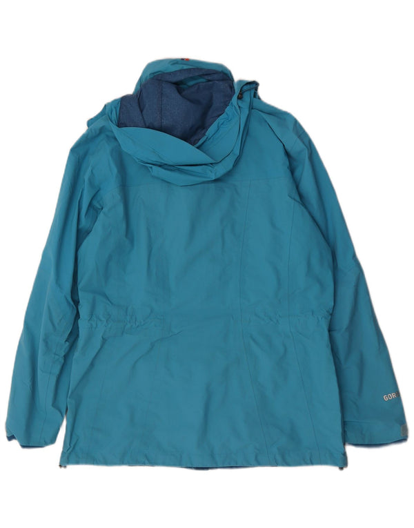 Berghaus Chaqueta impermeable extragrande con capucha para mujer UK 10 Small Blue Nylon