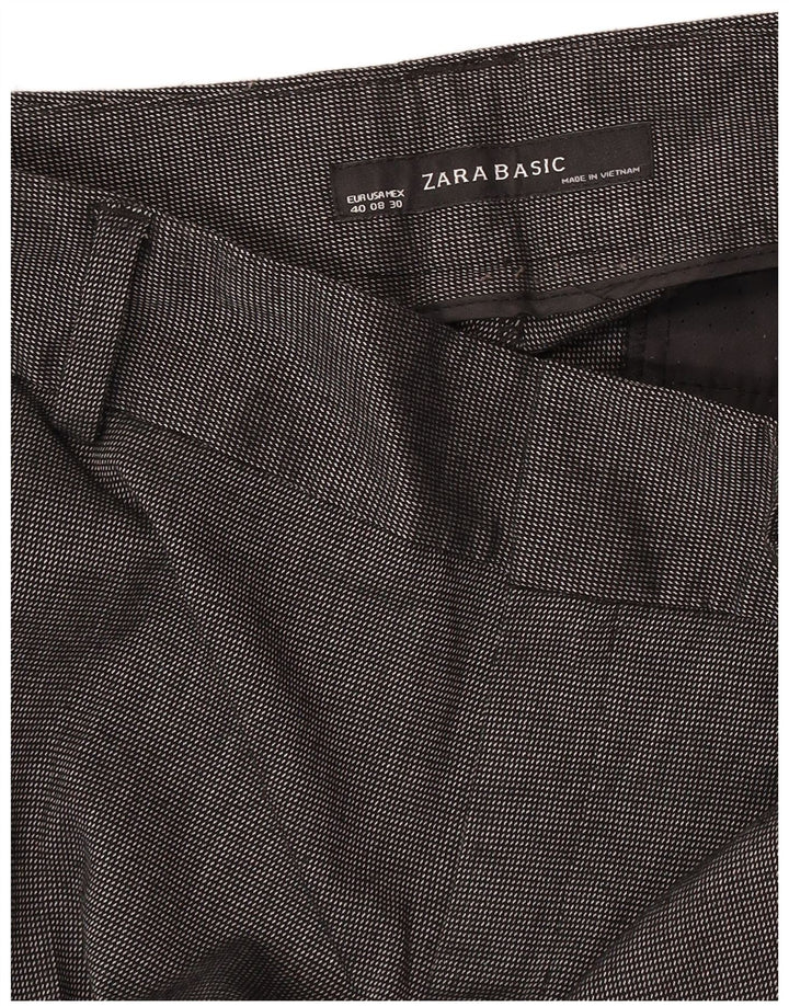 Zara Dame Bootcut Chino Bukser EU 40 Medium W30 L32 Grå Plettet