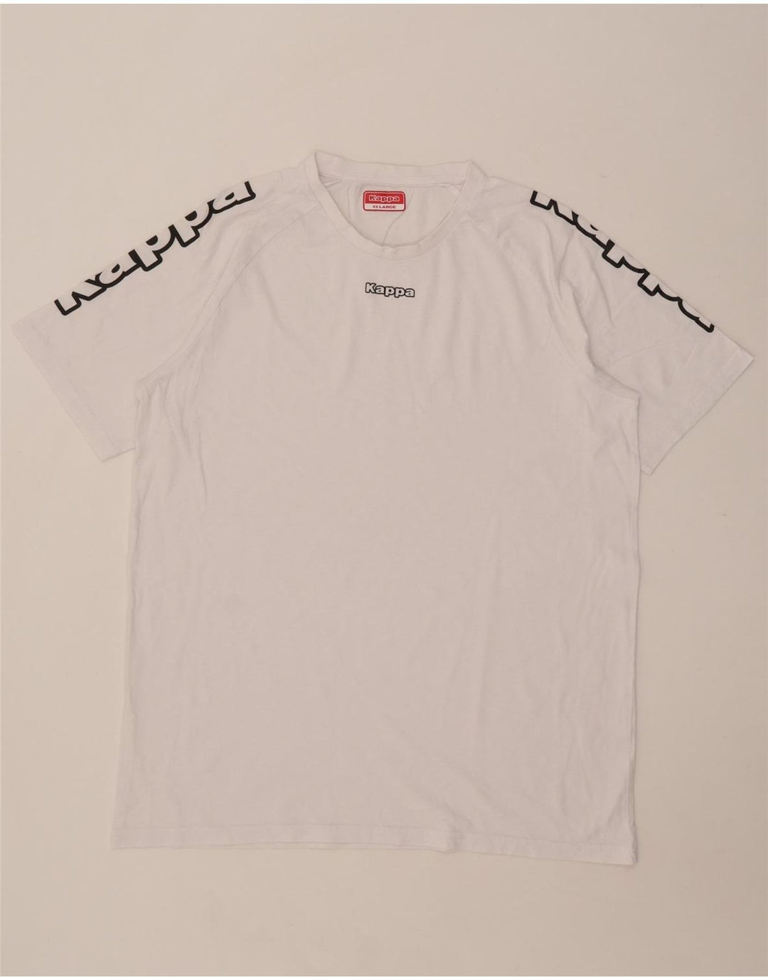 Kappa Mens Graphic T-Shirt Top 2XL White