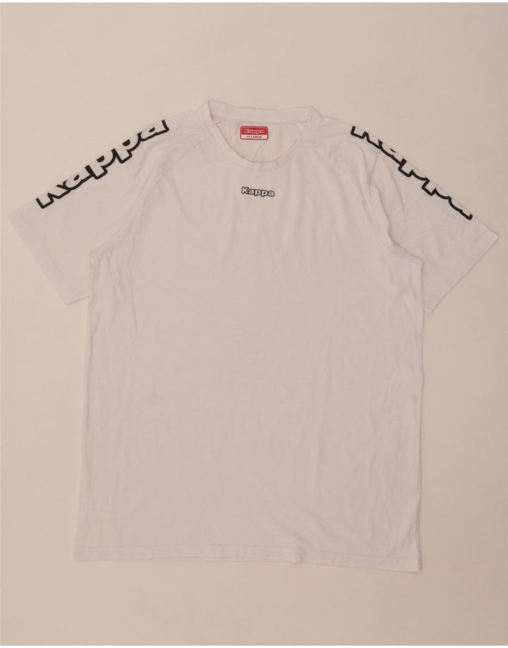 Kappa Mens Graphic T-Shirt Top 2XL White