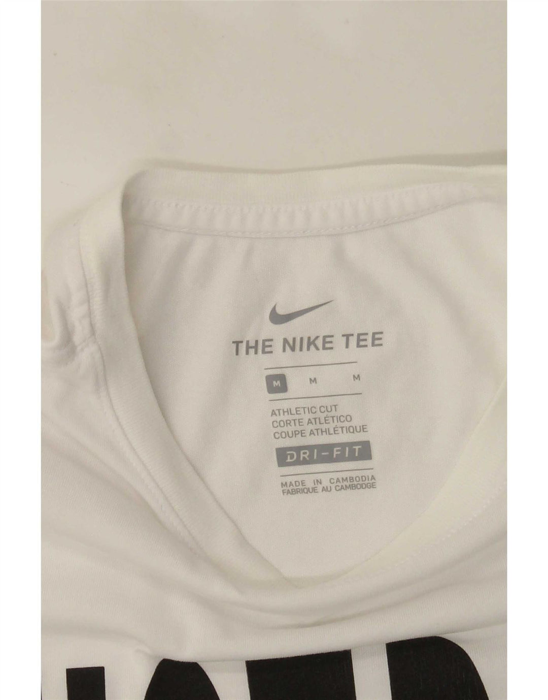 NIKE Herre Dri Fit grafisk T-shirt Top Medium White