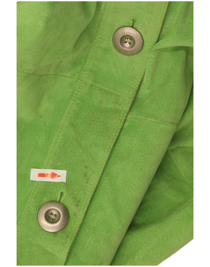 Gai Mattiolo Womens Suede Jacket UK 16 Large Green