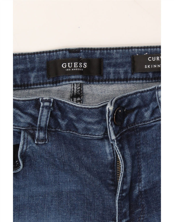 GUESS Womens Curvy Skinny Jeans W26 L29 Blue Polyester Vintage Guess and Second-Hand Guess from Messina Hembry 